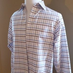 Stafford Mens Dress Shirt 15.5 34/35 Checkered